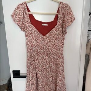 Abercrombie & Fitch Red Floral Mini Dress